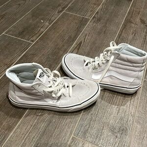 Vans SK 8 hi top sneaker , grey suede , size men’s 8.5